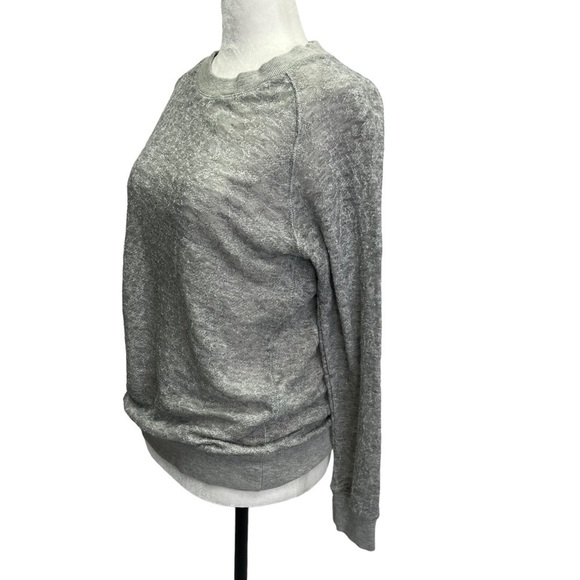 Iro Grey Distressed Lightweight Crew Neck Sweatshirt Size S - Picture 6 of 11